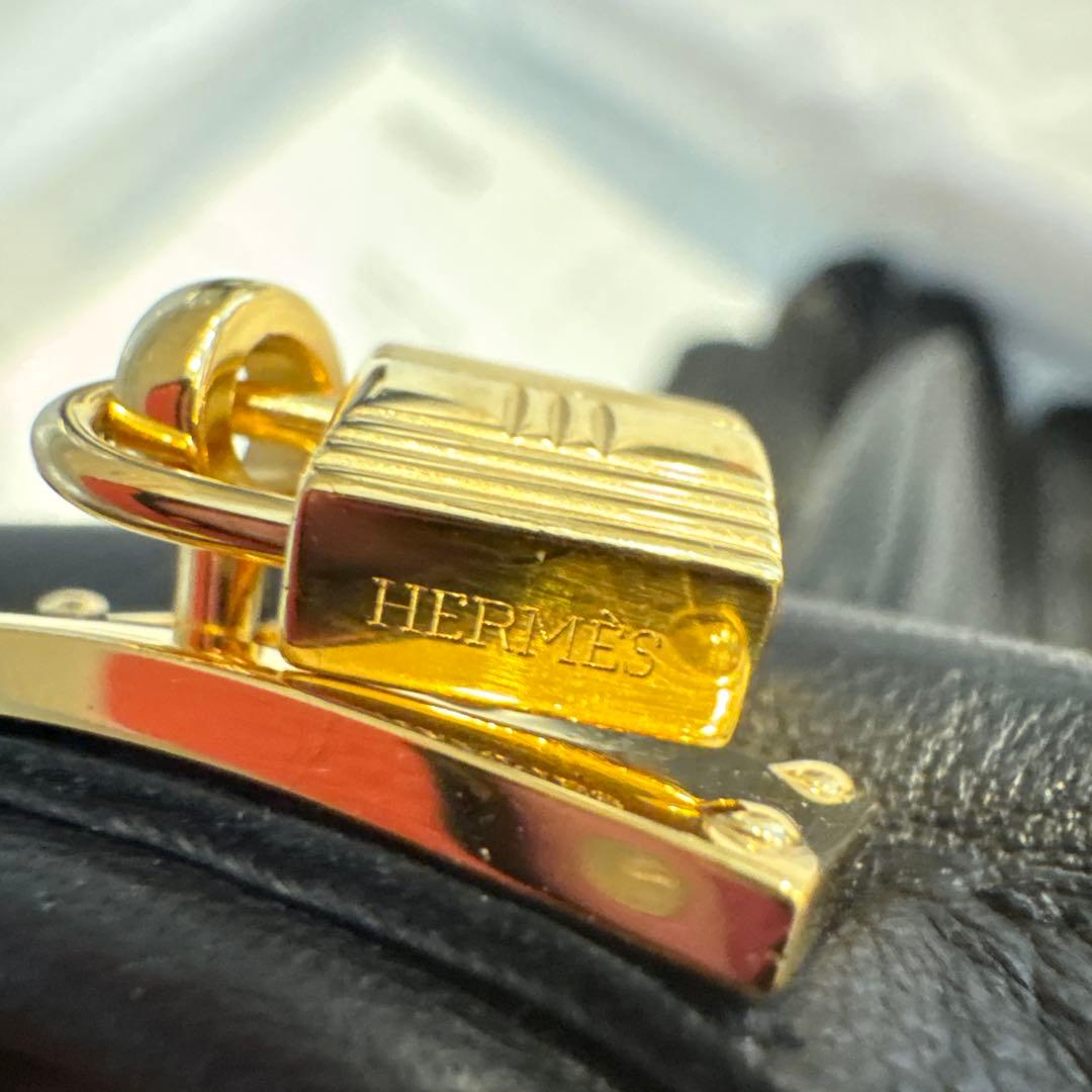 エルメス☆ケリーファーレザー手袋BLACK