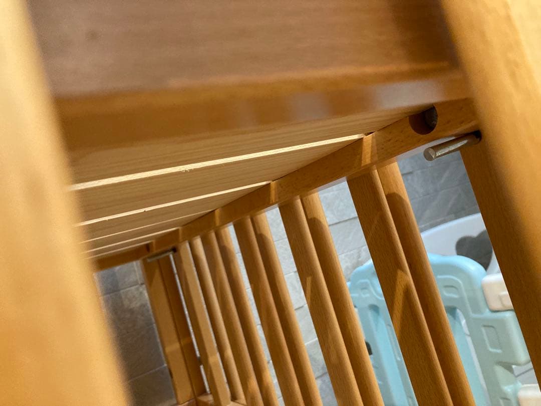 国産木製ベビーベッド ハイタイプ　ヤマサキ