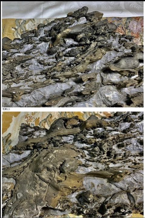 水石 3890 大型丹波紫雲石 横80×高14(cm) 15.64kg