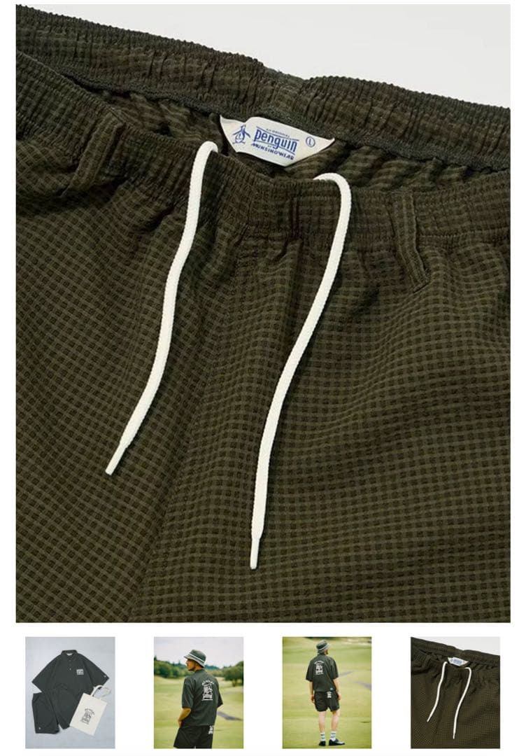Penguin by Golfickers セットアップ　カーキ　XL