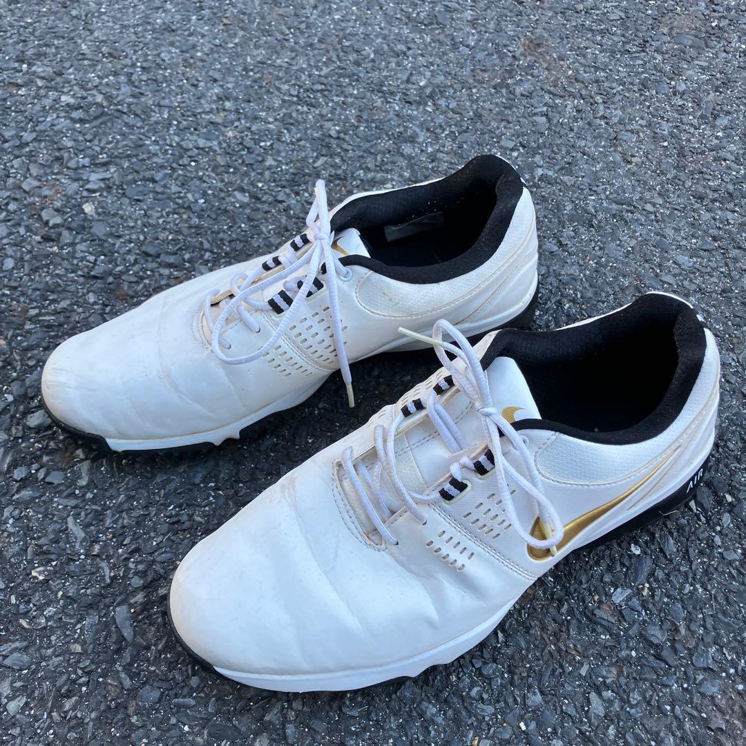 Nike ゴルフシューズ ホワイト ゴールド 26.0cm