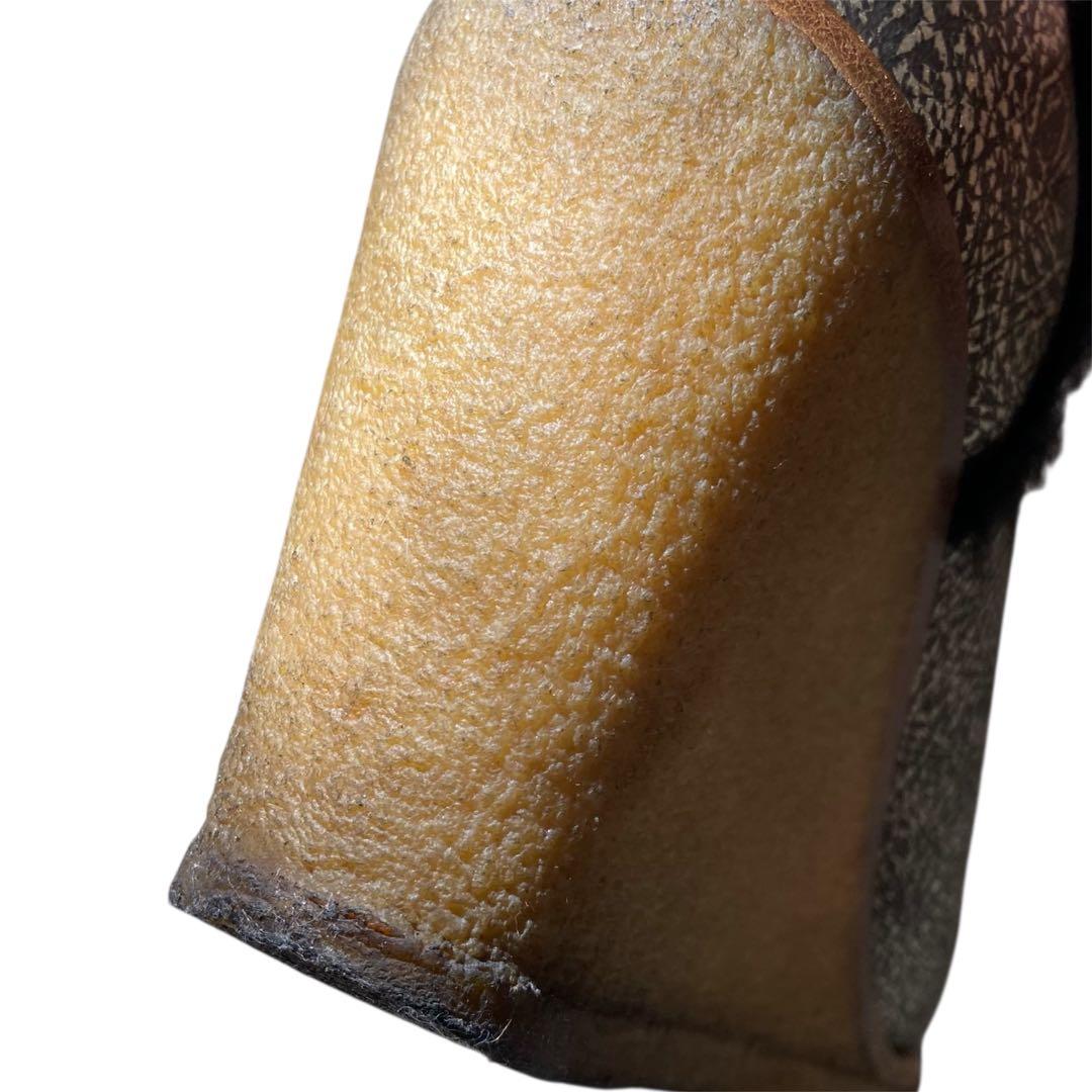 CHANEL 厚底ショートファーブーツ　カラー　ブロンズ