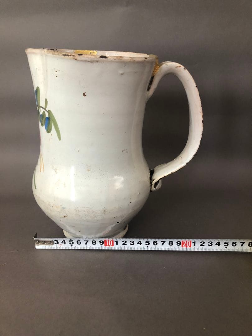 スペイン骨董　マニセス焼　水差し　アンティーク