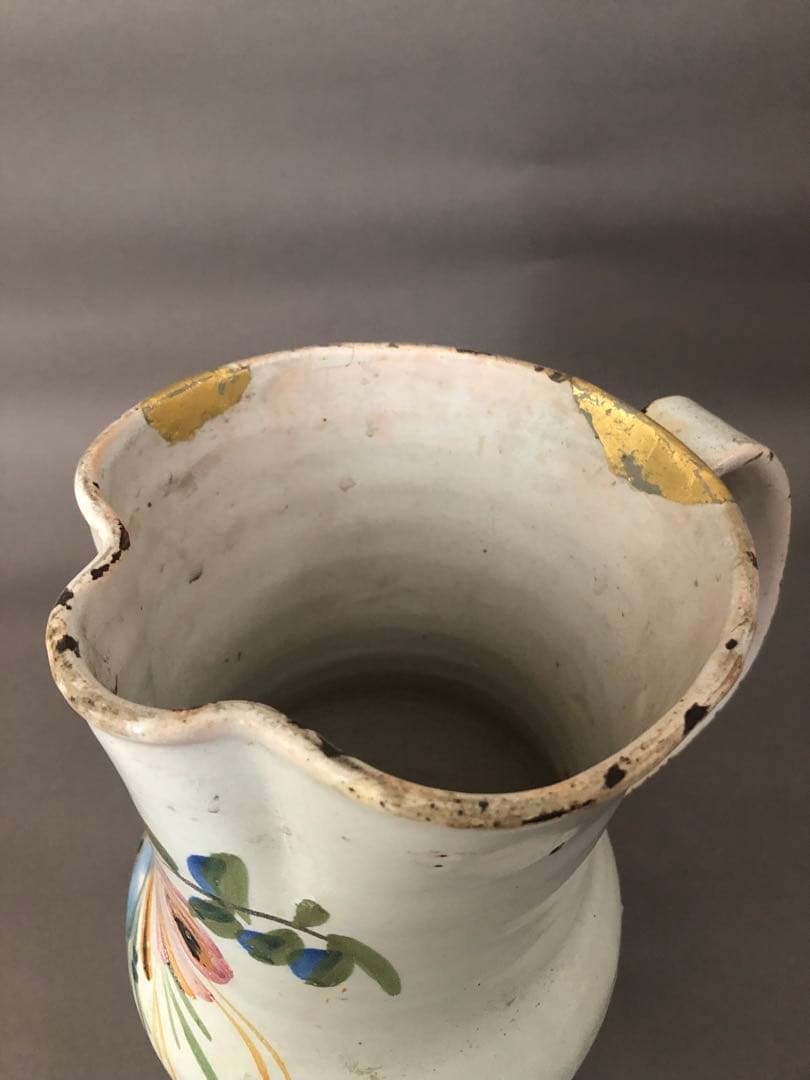 スペイン骨董　マニセス焼　水差し　アンティーク