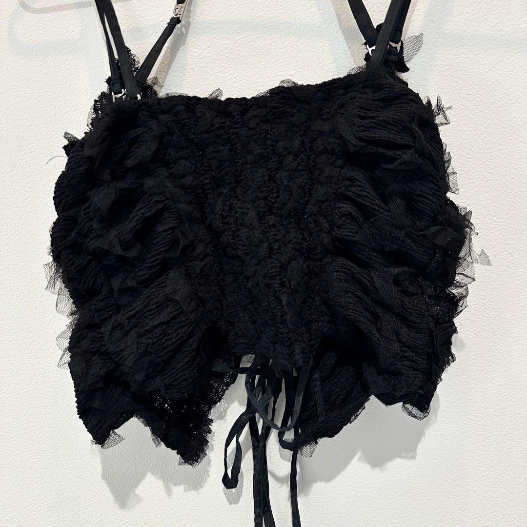 PRANK PROJECT メッシュチュール ホルターネックトップス 黒 美品