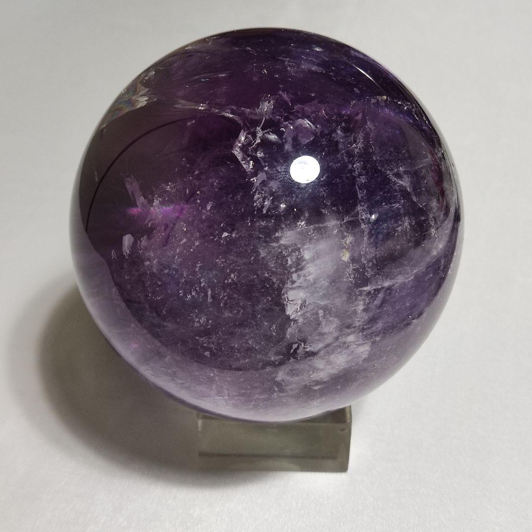 パワーストーン　天然石　アメジスト　丸玉　直約9cm　1,228g　130