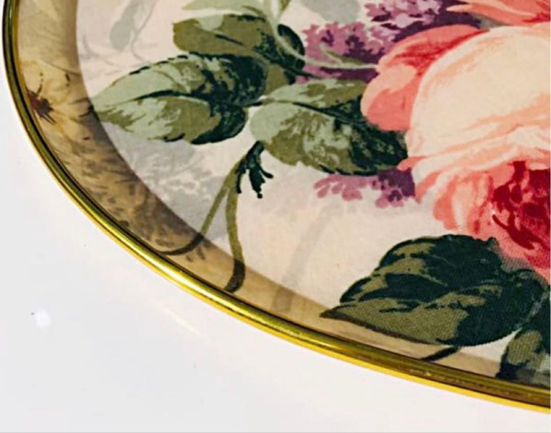 レトロ◆KESWICK TRAYS◆グラスファイバー◆薔薇◆特大トレイ◆イギリス