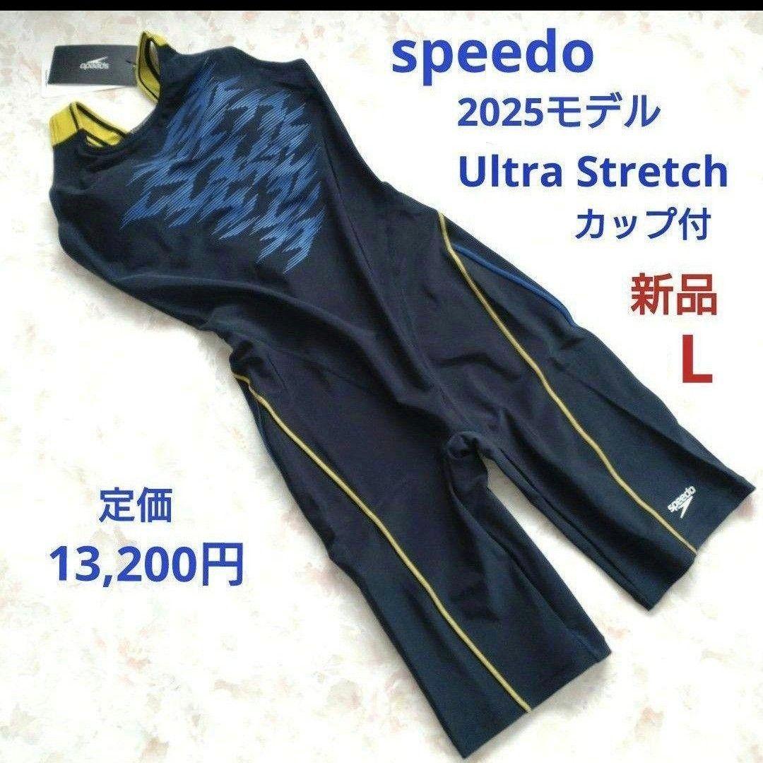 L 新品 speedo 練習水 UltraStrech カップ付 撥水 競泳