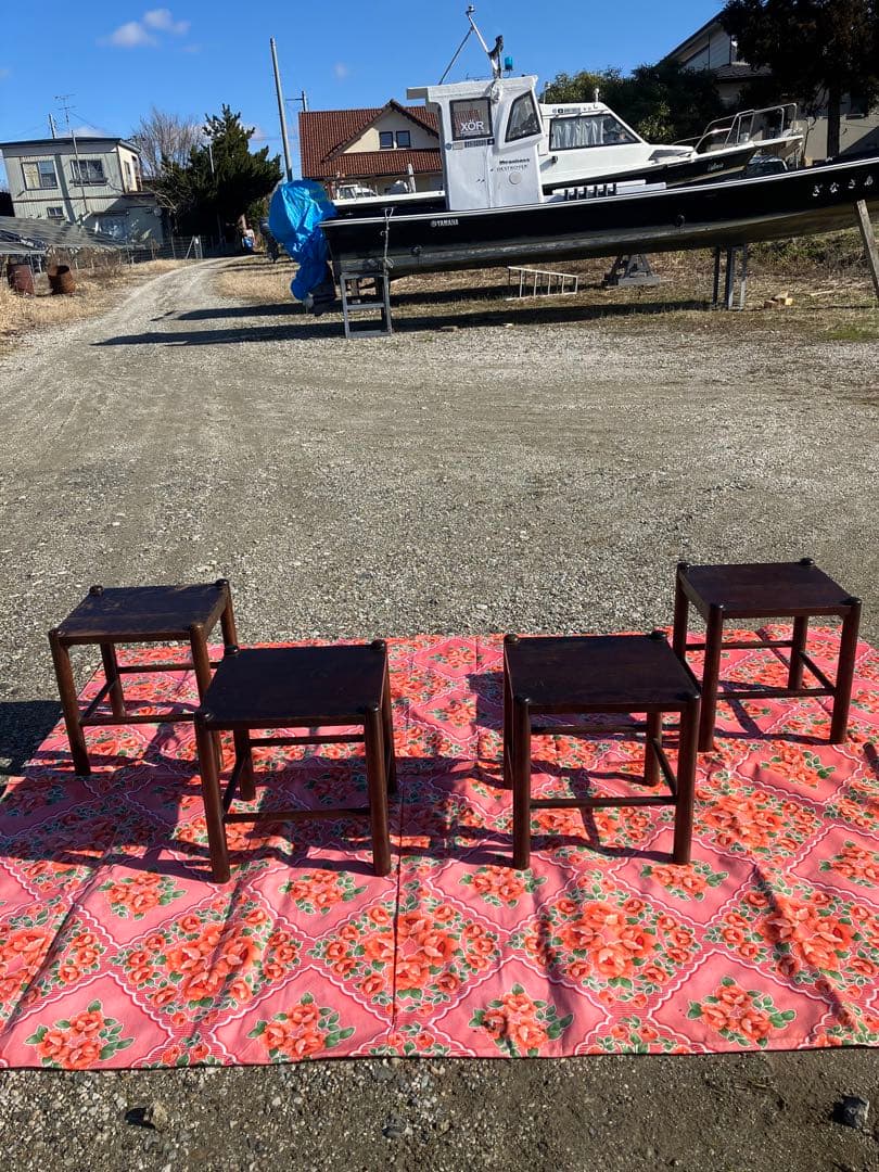 アンティーク 北海道民芸 スツール チェア 椅子　イス ヴィンテージ ④