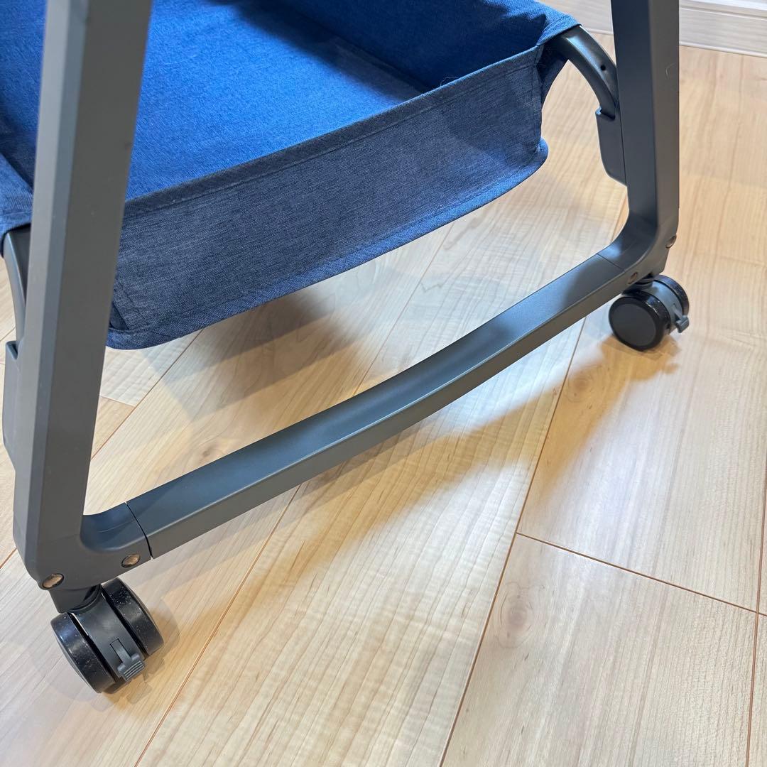 【美品】 付属品完備 HZDMJ ベビーベッド　ネイビー