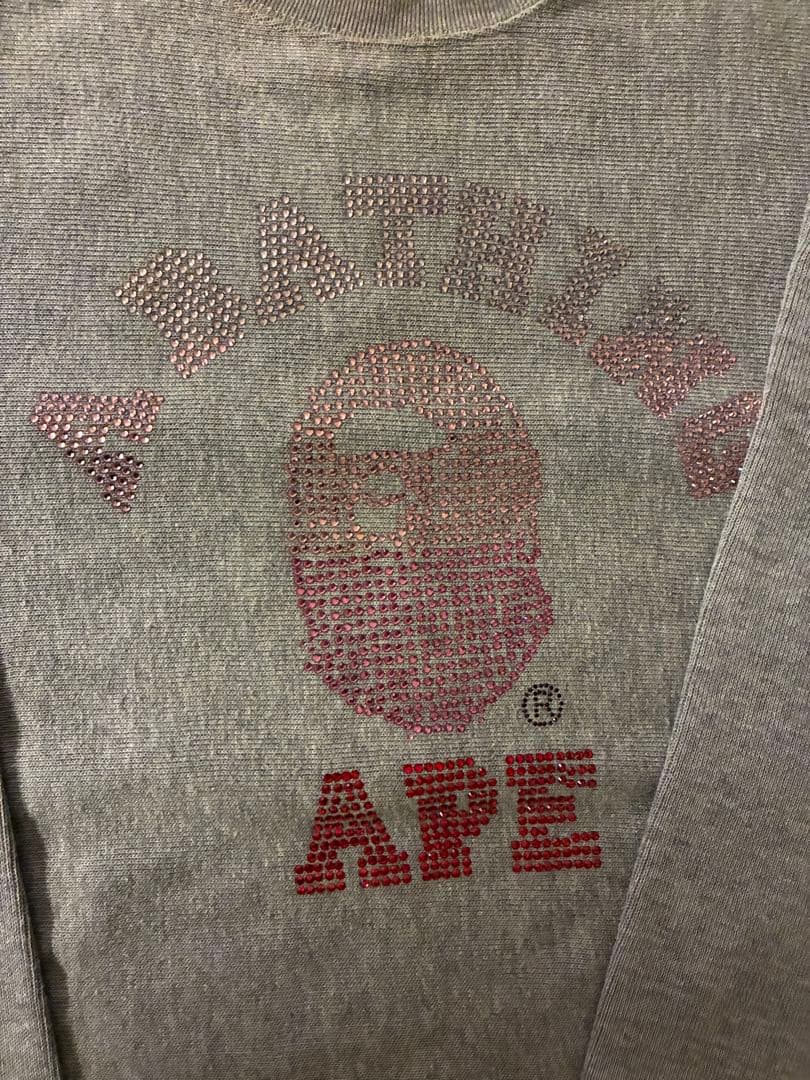 エイプ　ＡＰＥE スワロフスキー　ラインストーン　スウェット　美品