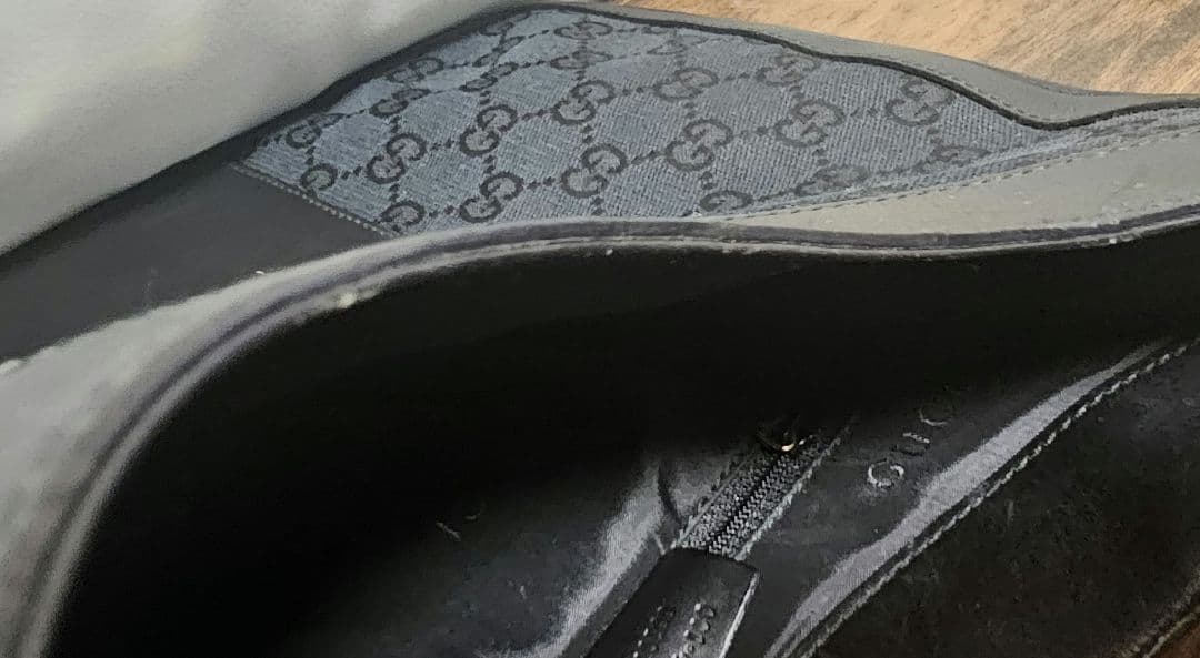 美品✨GUCCI グッチ ショルダーバッグ 黒 GGキャンバス ジャッキーレザー