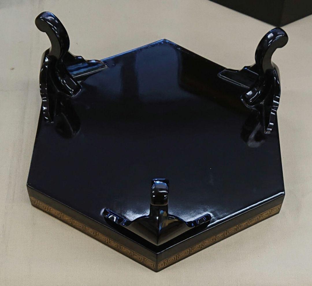 茶道具沈金六角重