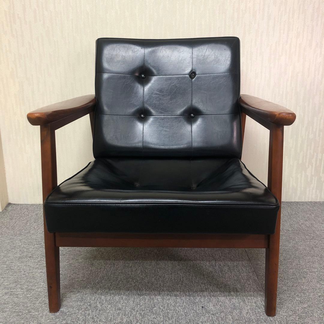 60s~80s Vintage Old カリモク Kチェア ワンシーター 60