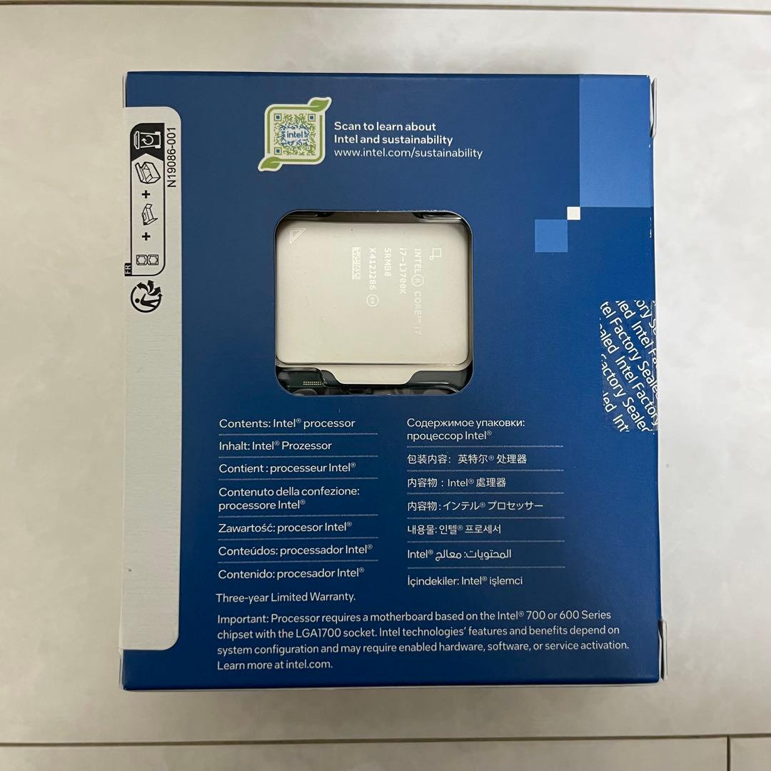 【新品未開封】第13世代 Intel Core i7-13700K BOX