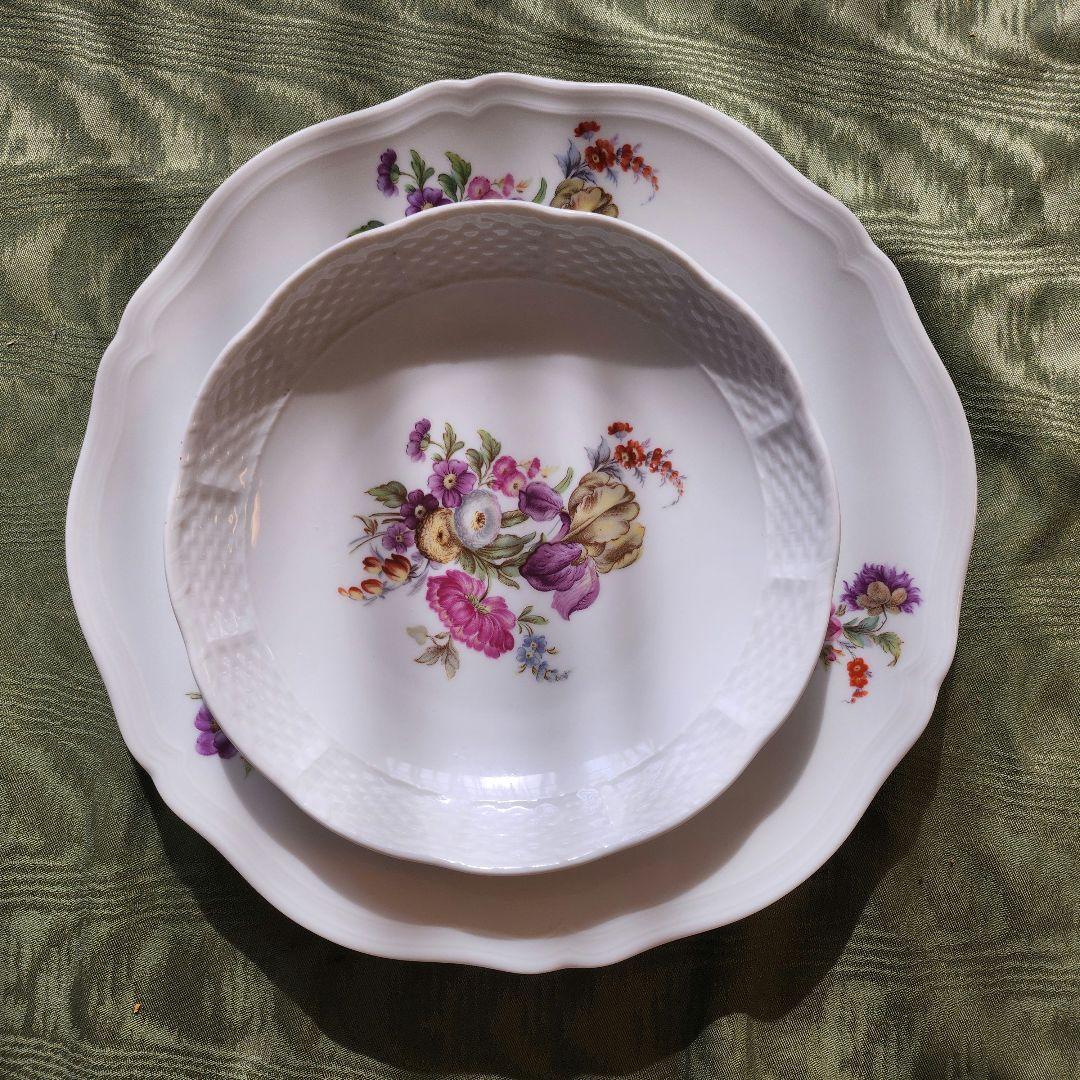 ジノリ サックスフラワー 12枚 丸皿 大皿 セット 27cm 19cm