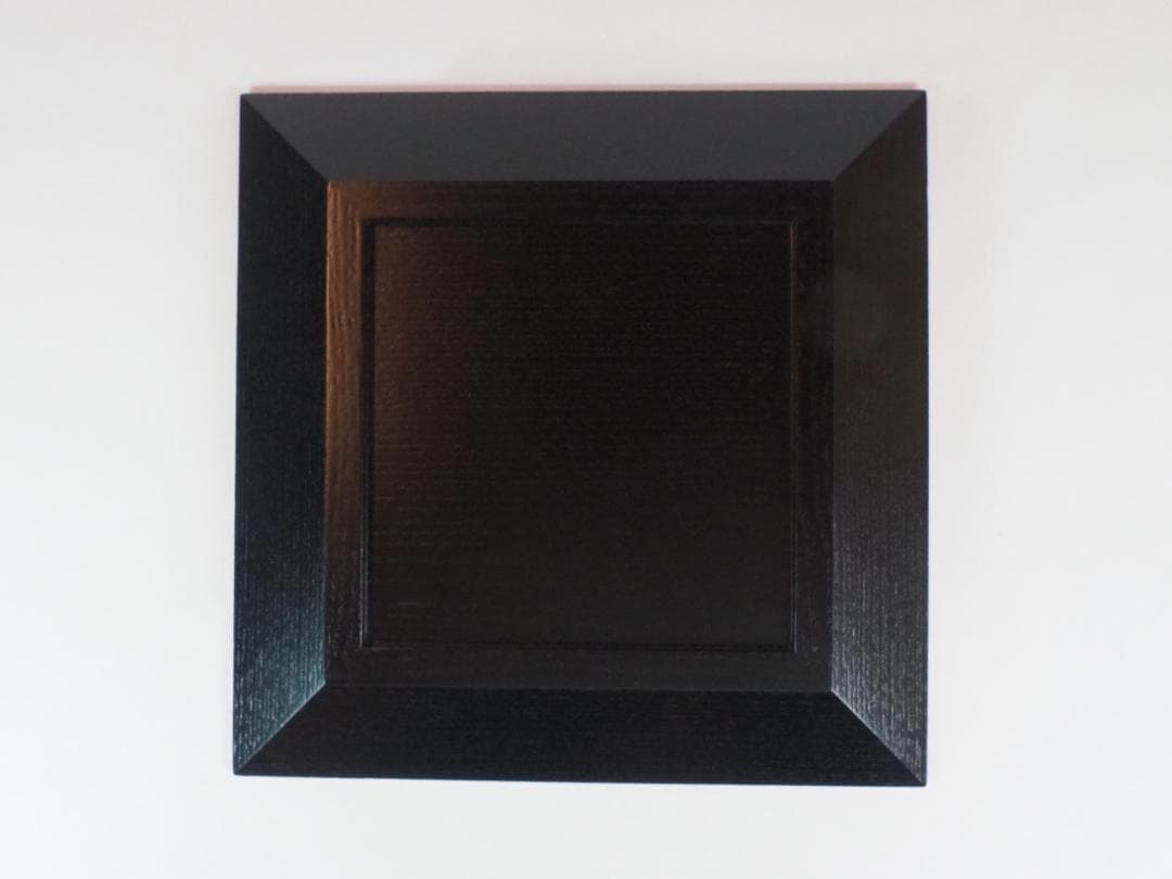 裏千家15世鵬雲斎御書付『巻水蒔絵四方盆』14代駒澤利斎造（共箱・二重箱）