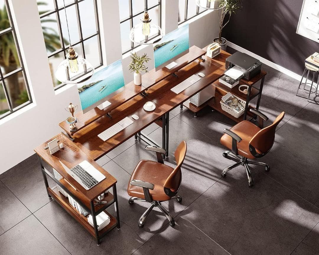 【M3100-168-120】パソコンデスク L字型　幅120cm コンセント付