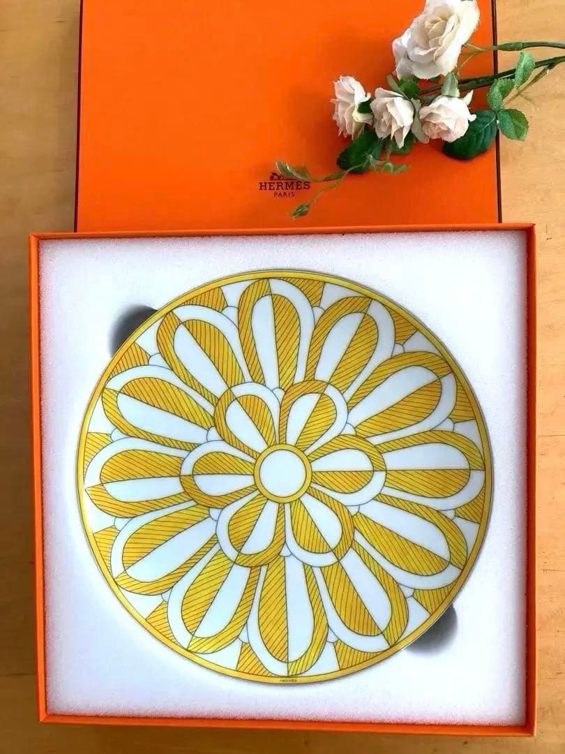 【エルメス　HERMES】新品•未使用　ソレイユデザートプレート　21㎝×2枚