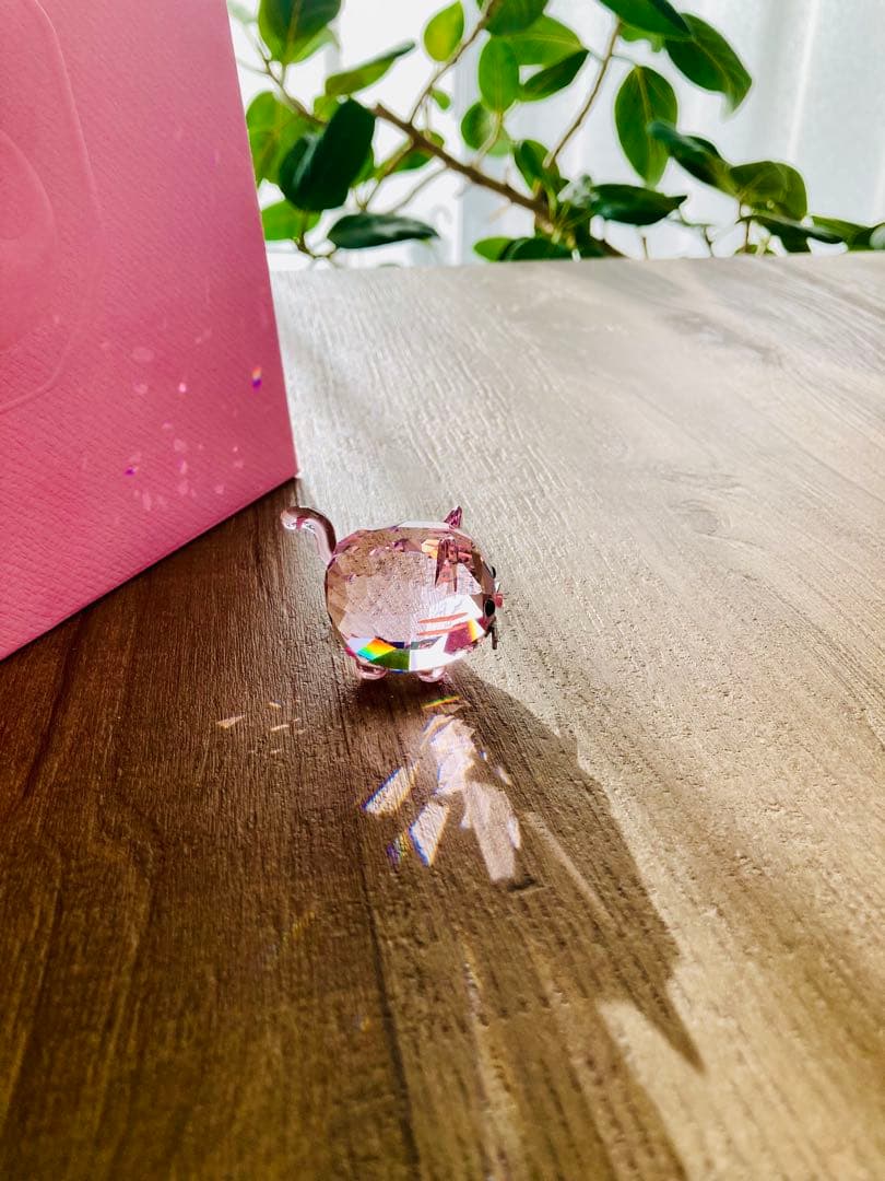SWAROVSKI スワロフスキー Chubby Cats ピンクキャット 猫