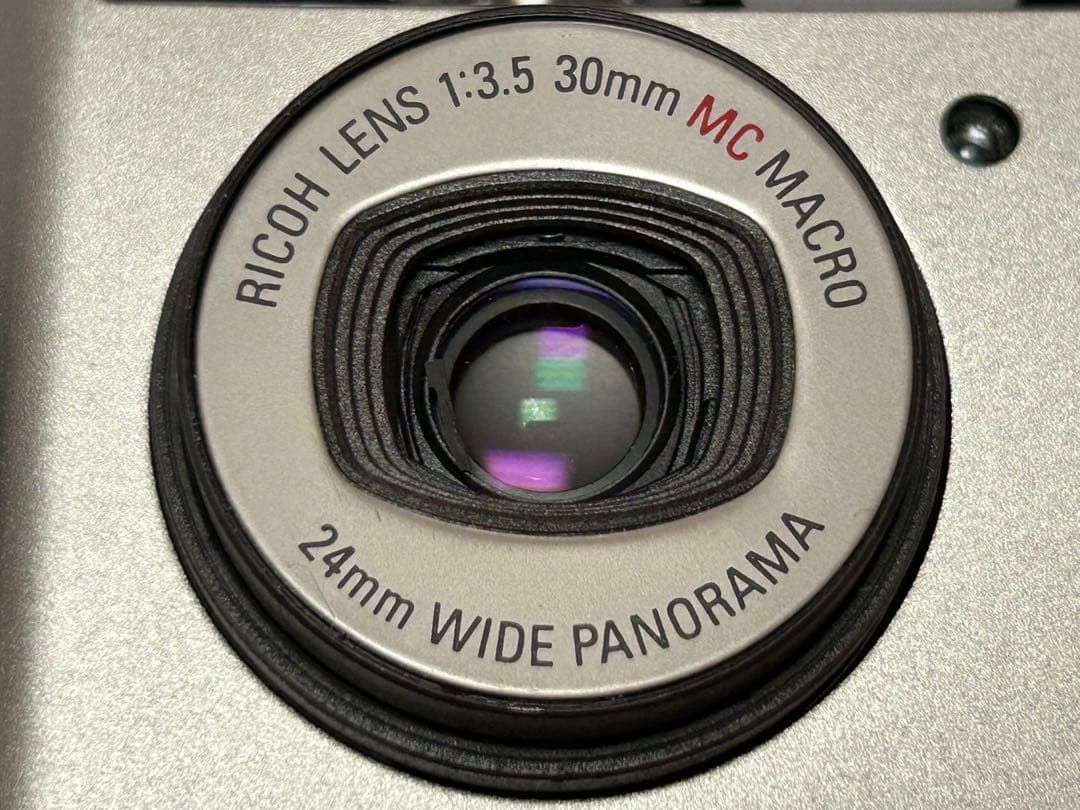 【動作〇】RICOH R1s フィルムカメラ シルバー　専用本革ケース付き