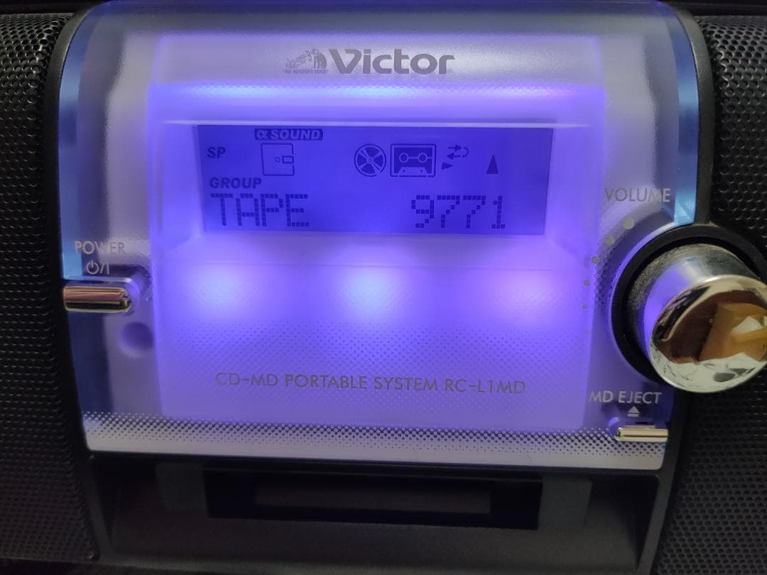 ビクター CD/MDラジカセ Clavia RC-L1MD-B black