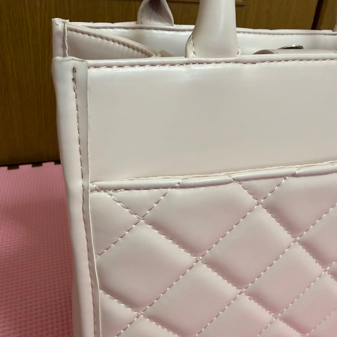 pium フロントフリルキルティング2wayトート