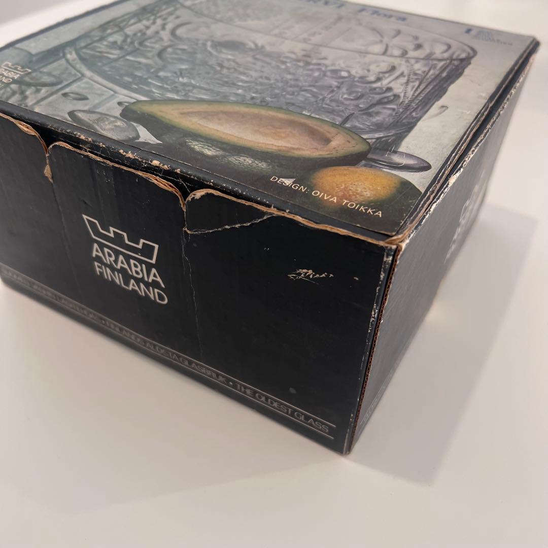 ヌータヤルヴィ フローラ ガラス ボウル 15cm ヴィンテージ