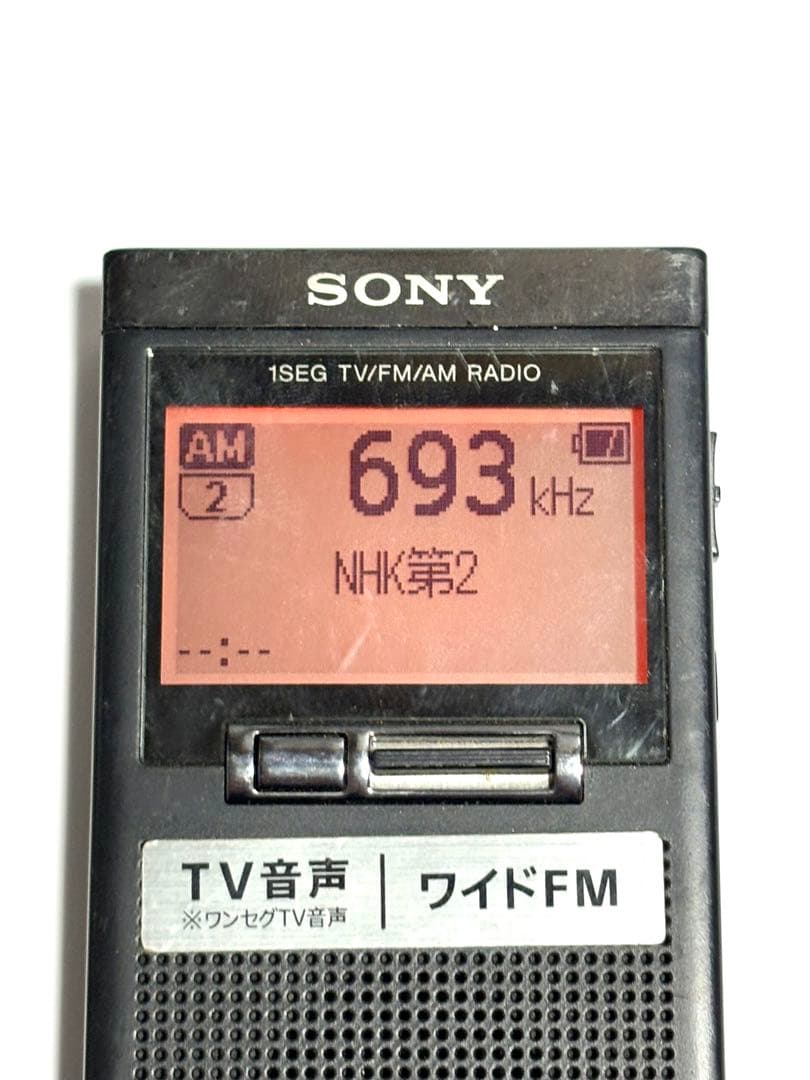 SONY ポケットラジオ FM/AMラジオ SRF-T355 動作品