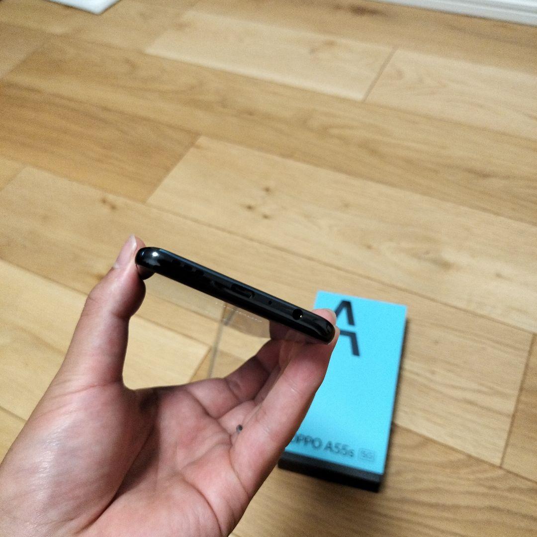 OPPO A55s 5G 本体 クリアケース付き