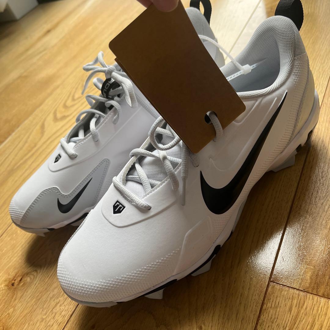 28cm　ナイキ　野球　ポイント　スパイク　白　Force Trout 9