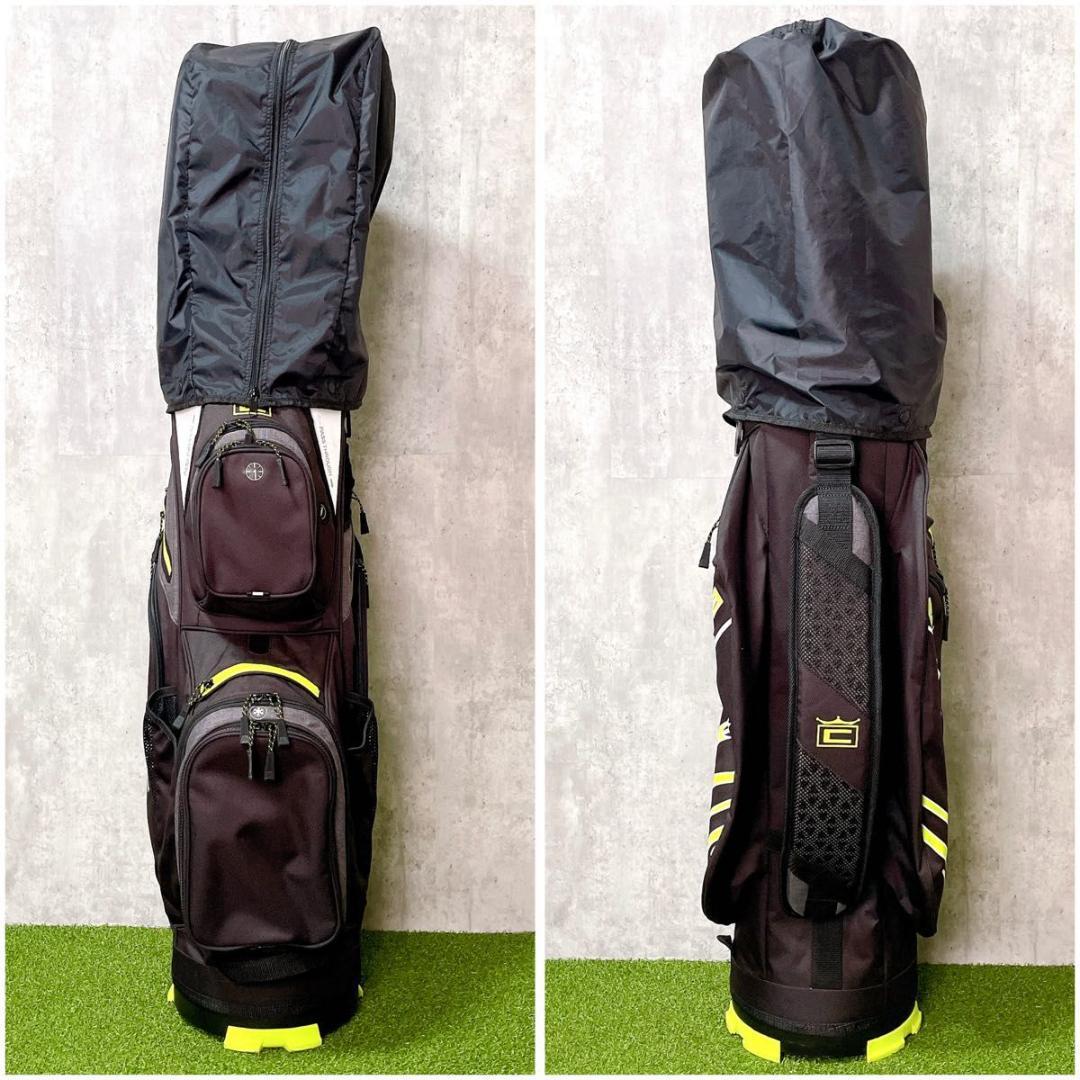 美品 cobra キャディバッグ 多機能モデル カート式 保温 傘入れ 多収納
