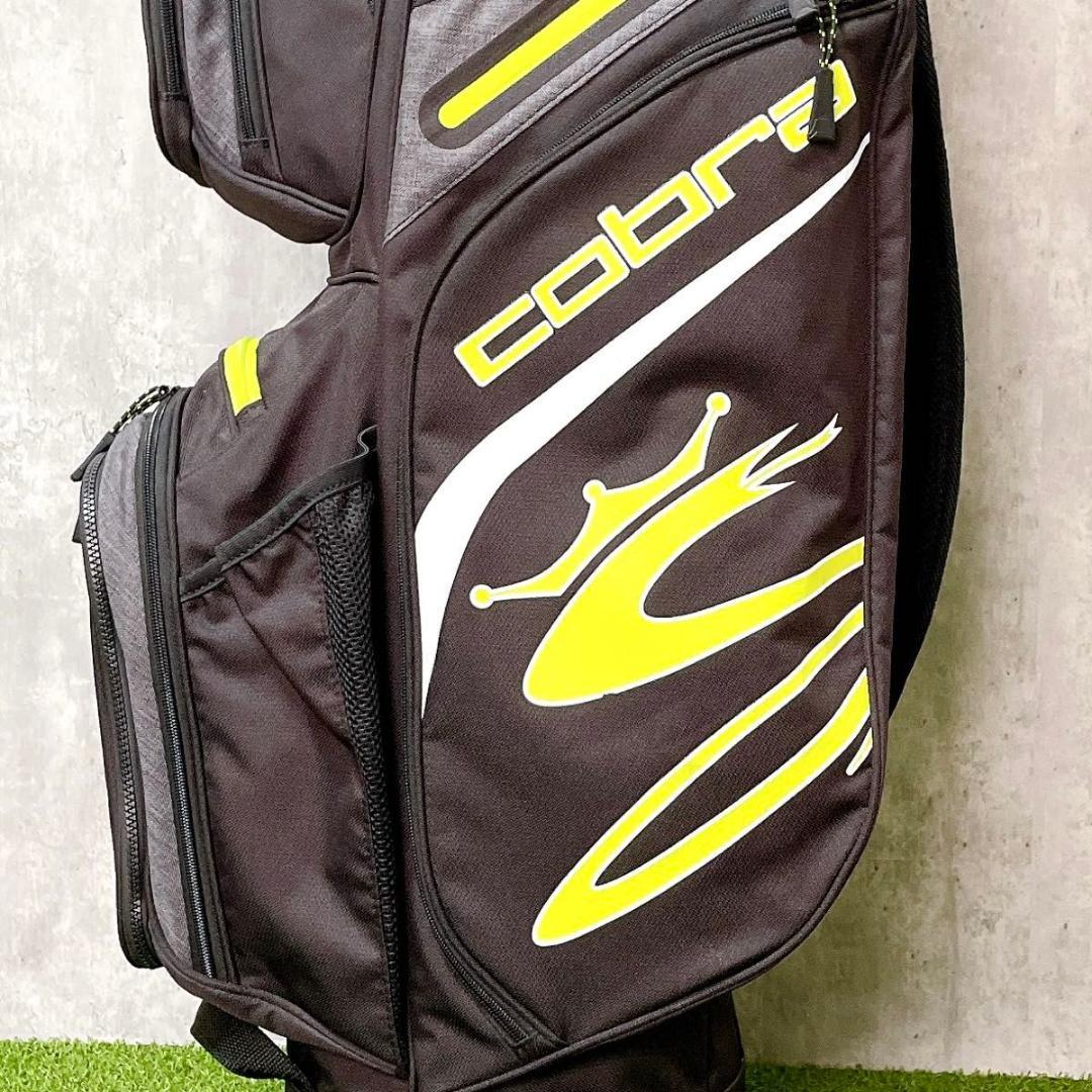 美品 cobra キャディバッグ 多機能モデル カート式 保温 傘入れ 多収納
