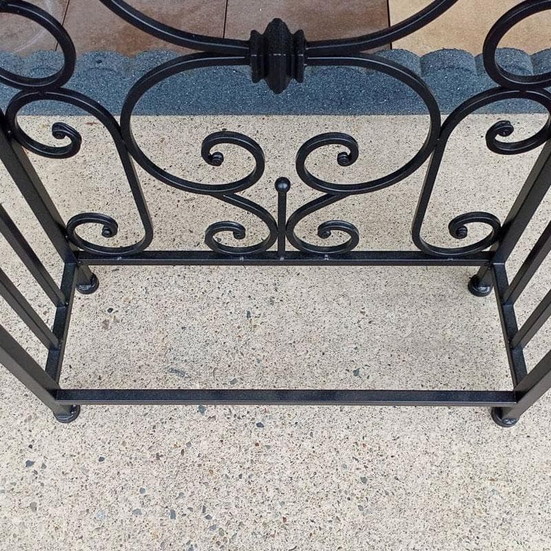 コンソール 石天板 幅62cm フラワースタンド ロートアイアン 638-614