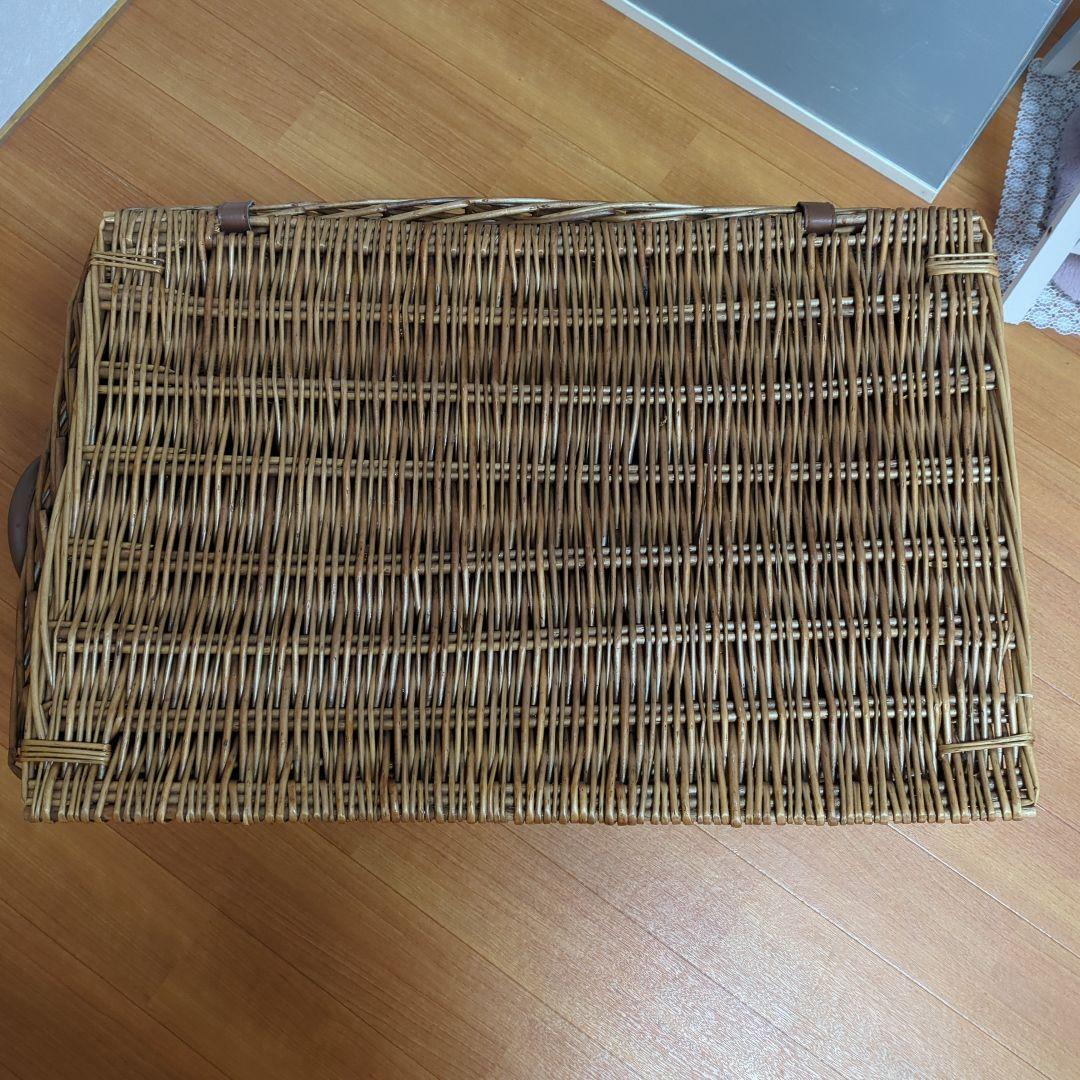 ⭐knick knacks ラタン蓋付き籠　バスケット 大