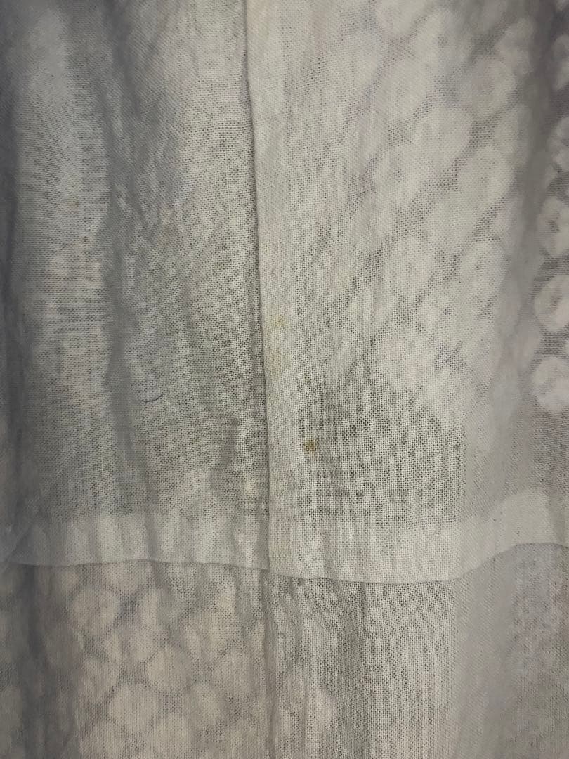 有松絞り　浴衣　蜘蛛絞り　青白紺　ブルー　有松鳴海絞り　花文様　ワントーン