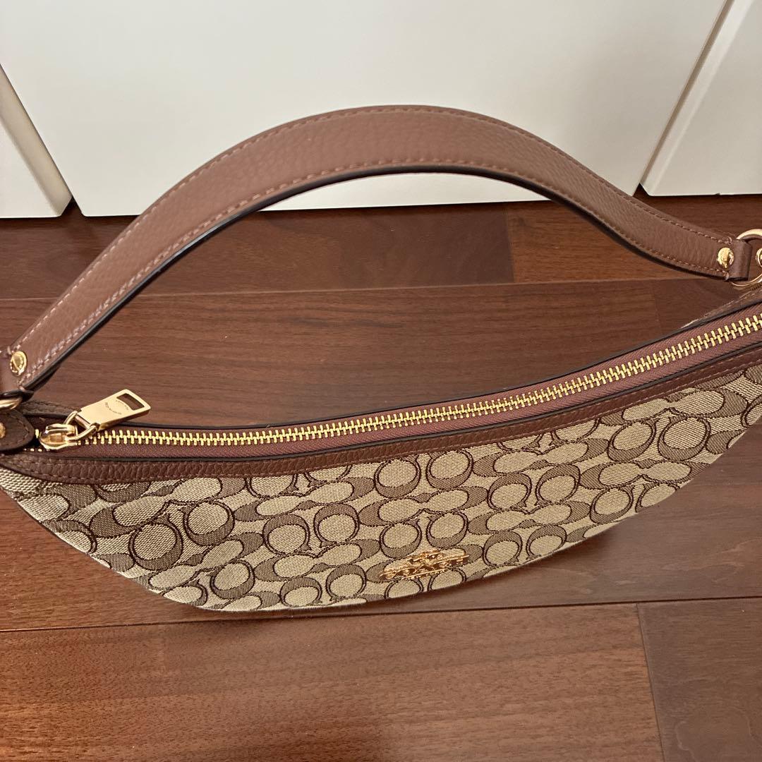 [値下][美品]COACHシグネチャーシーcスモールバッグ2way