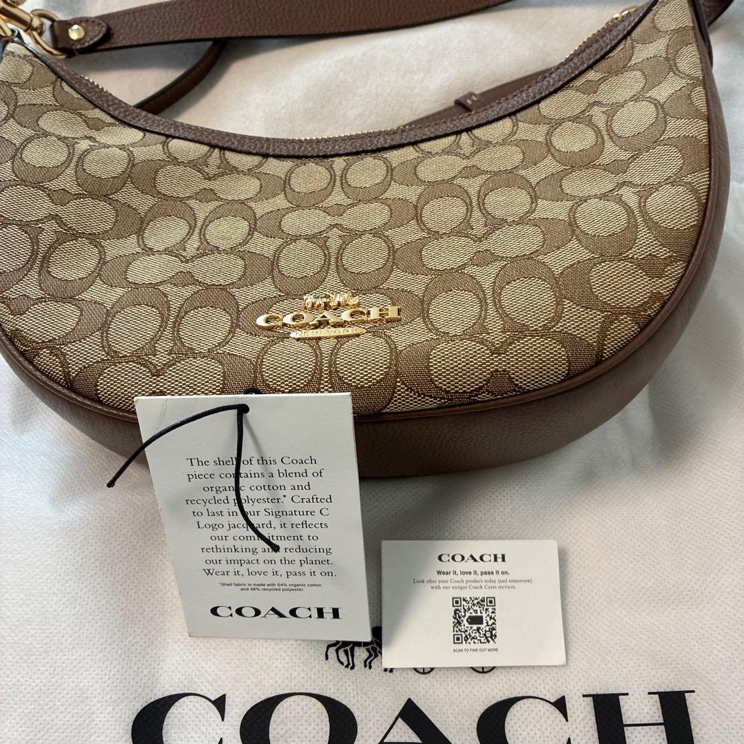 [値下][美品]COACHシグネチャーシーcスモールバッグ2way
