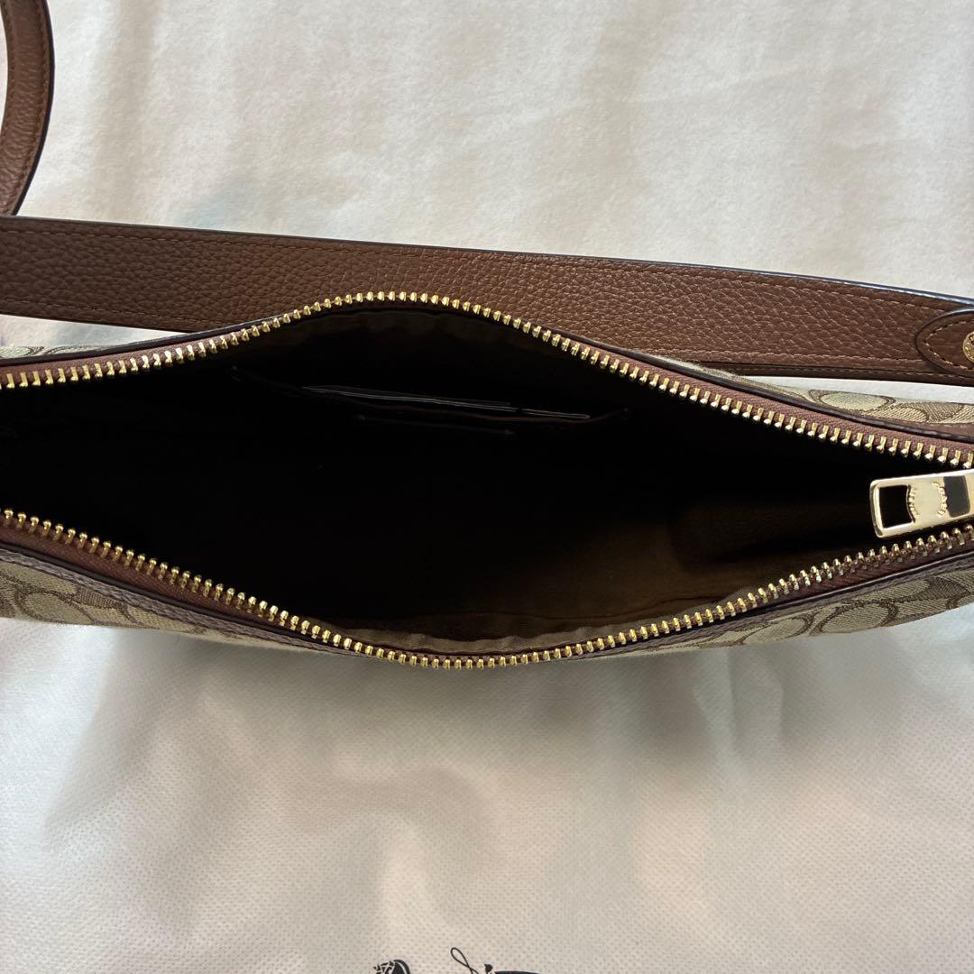 [値下][美品]COACHシグネチャーシーcスモールバッグ2way