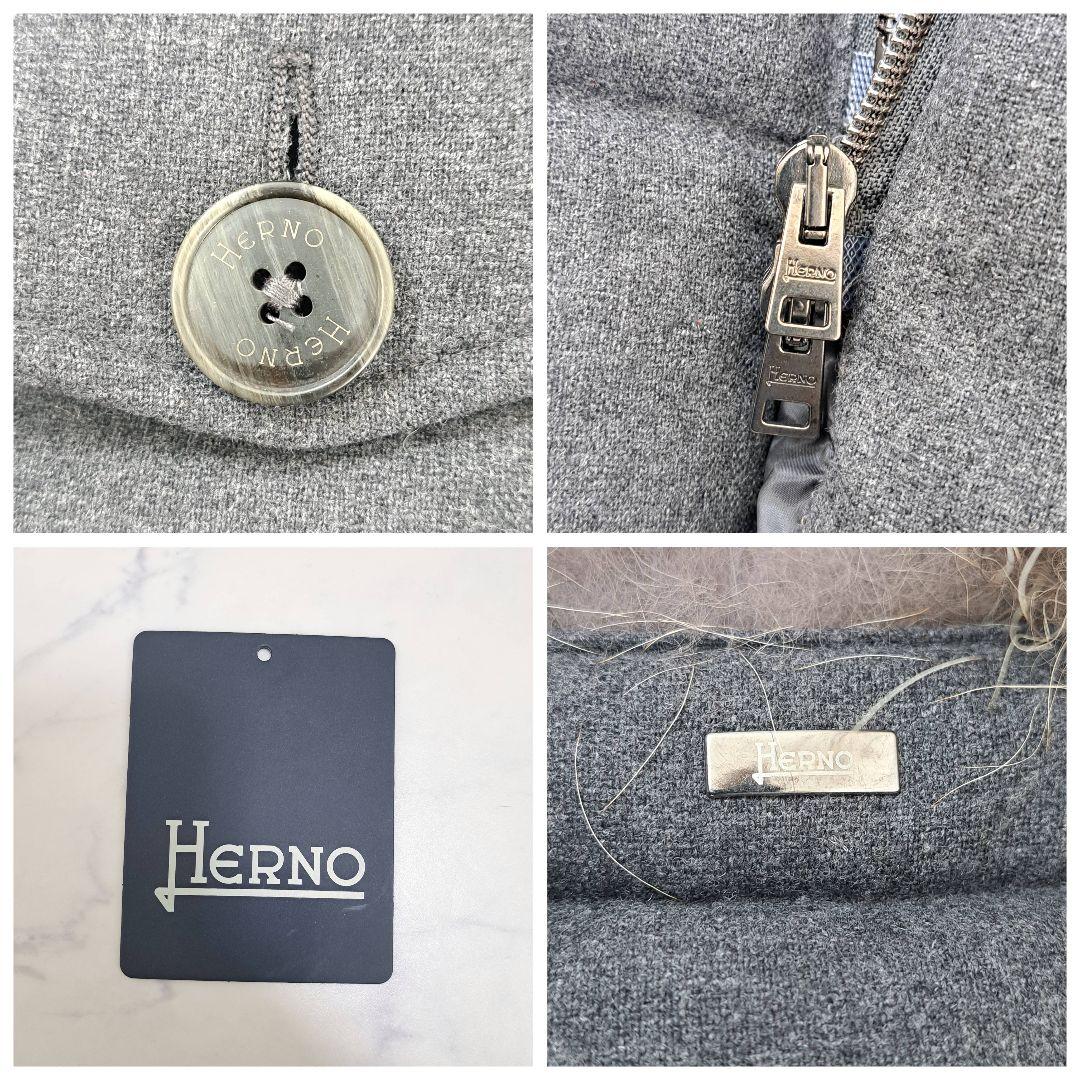 HERNO ヘルノ サイズ50 ダウンジャケット ウール ファー フード XL