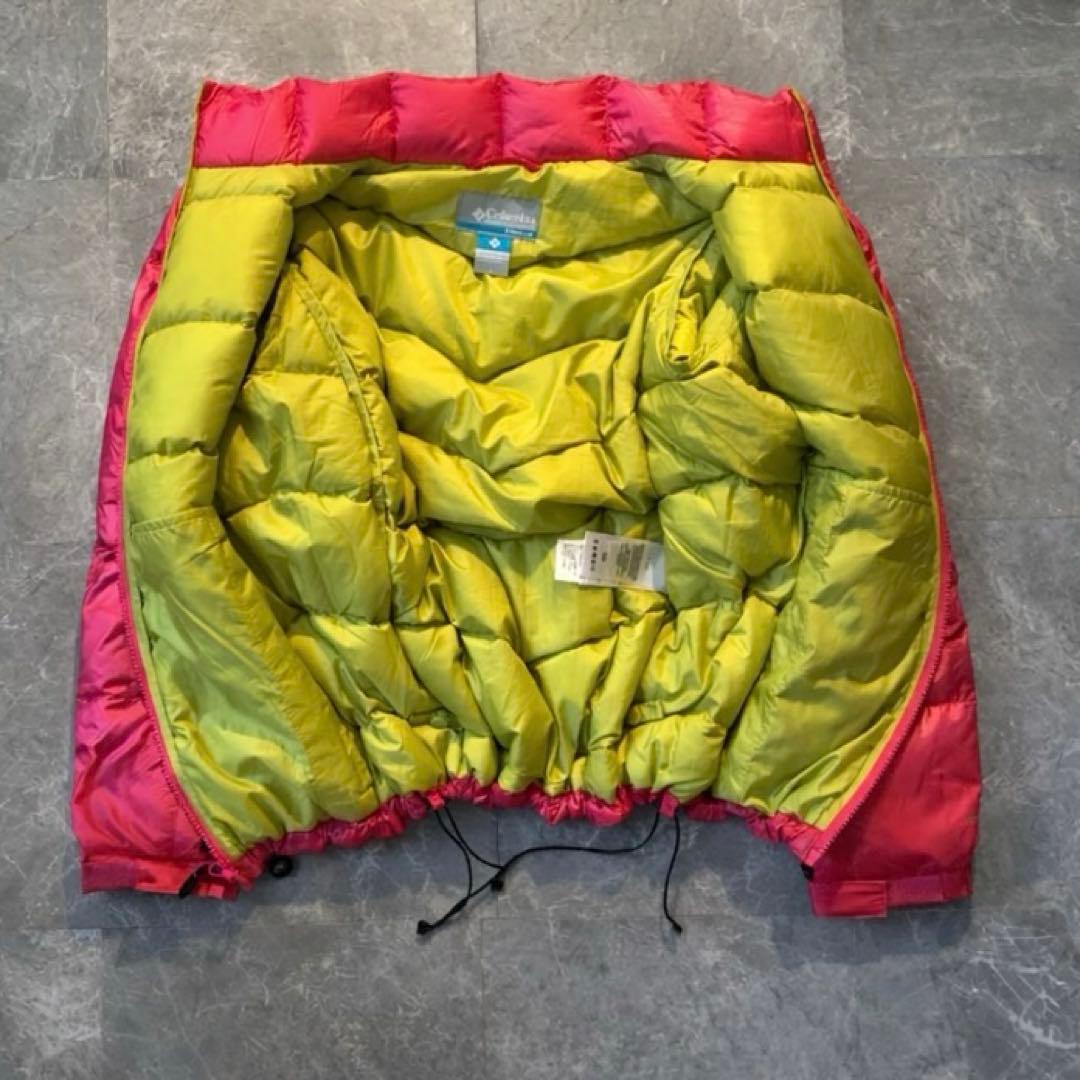 【希少カラー❗️】ドローコード付きColumbia ダウンジャケット ピンク L