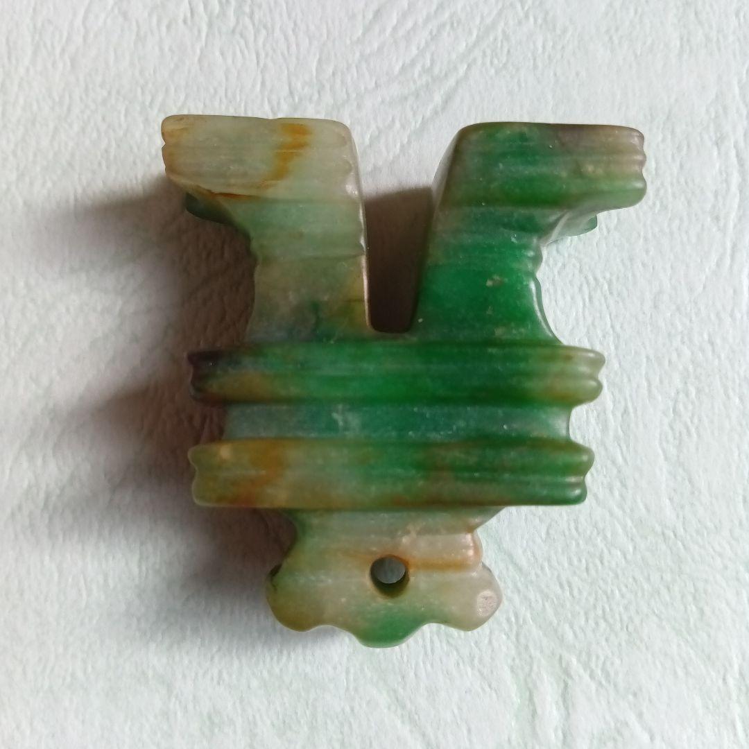 綿刈様、専用でございます。　古墳時代　骨董　歴史史料　勾玉　極上翡翠琴柱形石製品