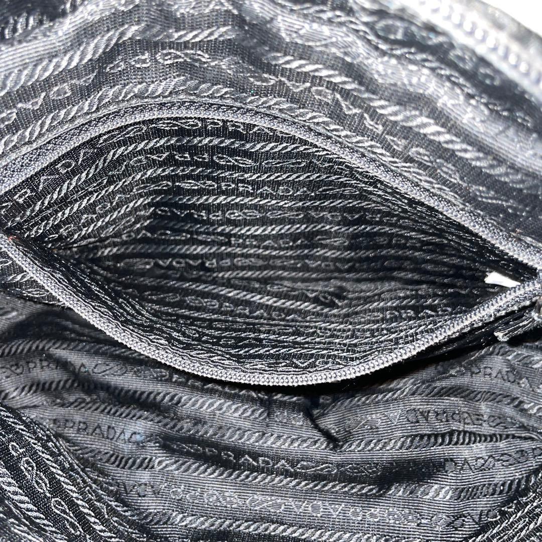 【良品】PRADA プラダ　カメラバッグ　ショルダー　ナイロン　レザー　ブラック