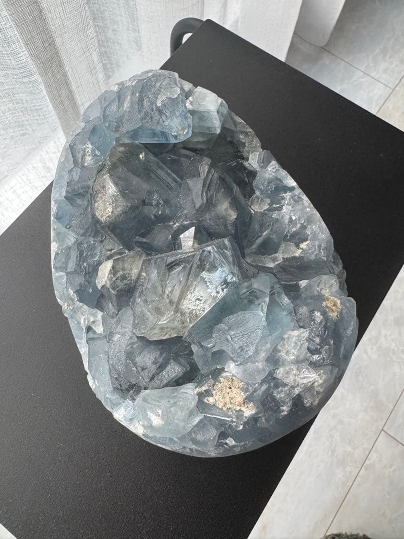 BIG！濃ブルーセレスタイト3.4kg超＆高品質　空色ブルー