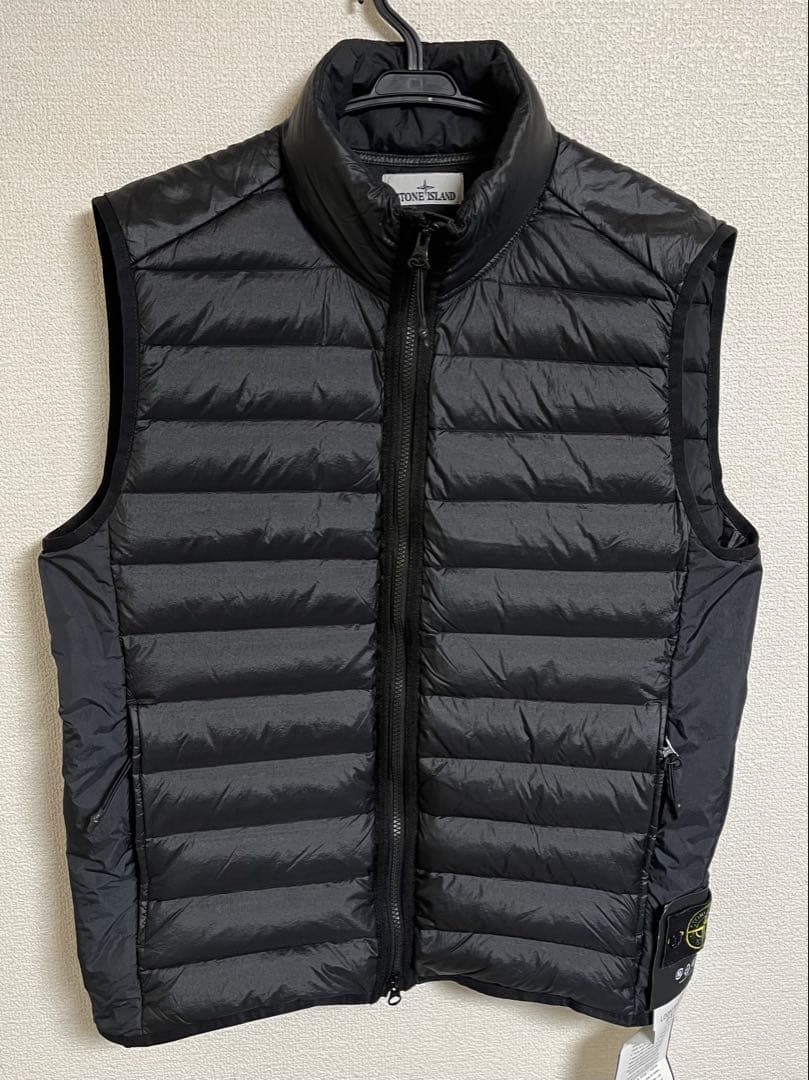 stone GARMENT DYED DOWN ダウンベスト 黒 L