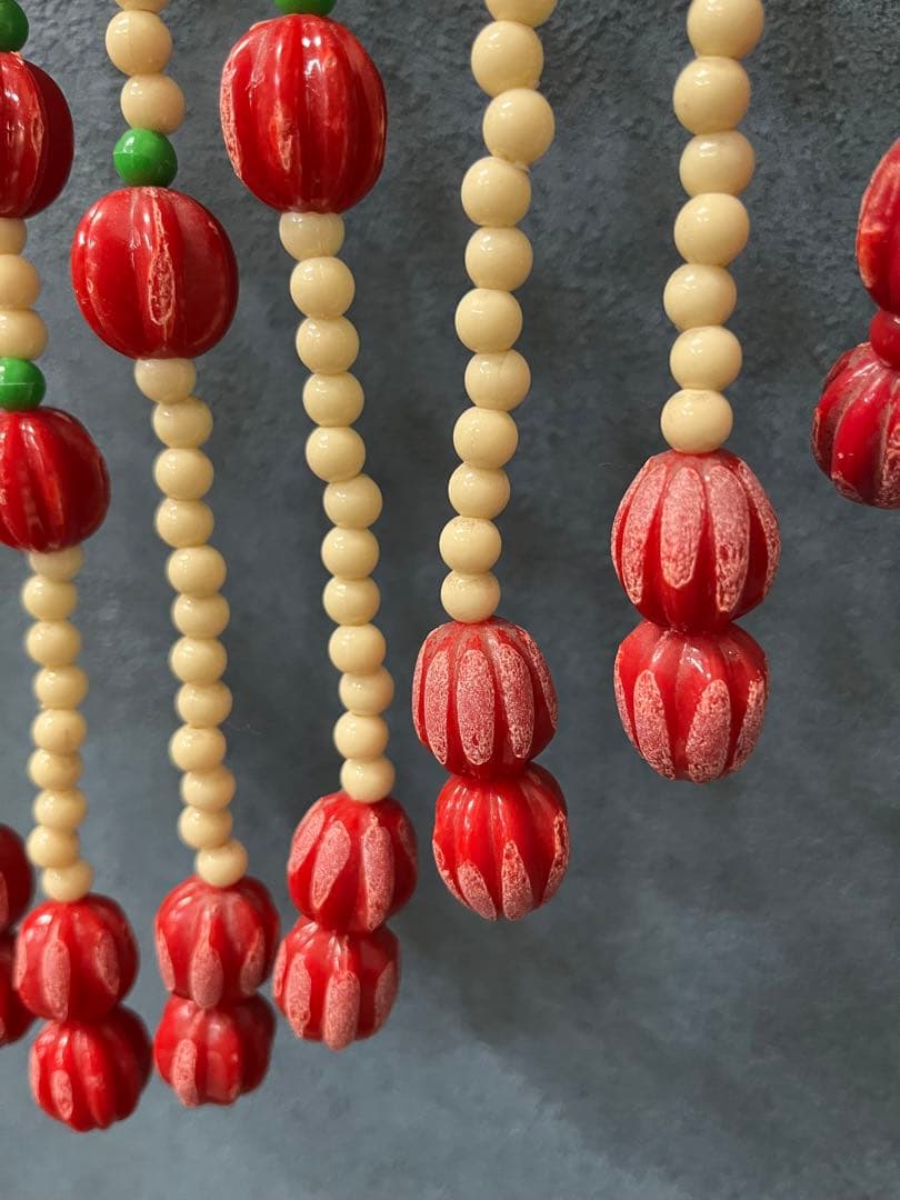 ビーズのれん 玉のれん レトロポップ 昭和レトロ 当時物 インテリア 目隠し