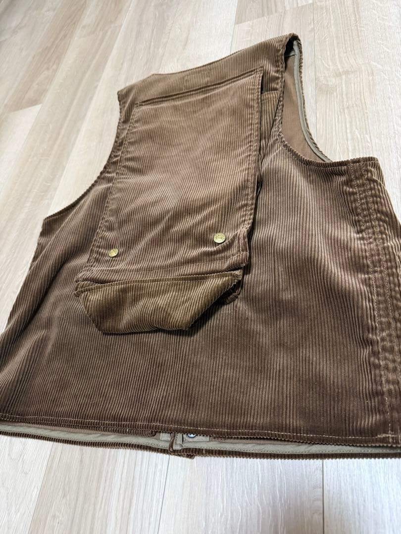BONCOURA 太畝コーデュロイパックベスト　ボンクラ 36 新品　ブラウン