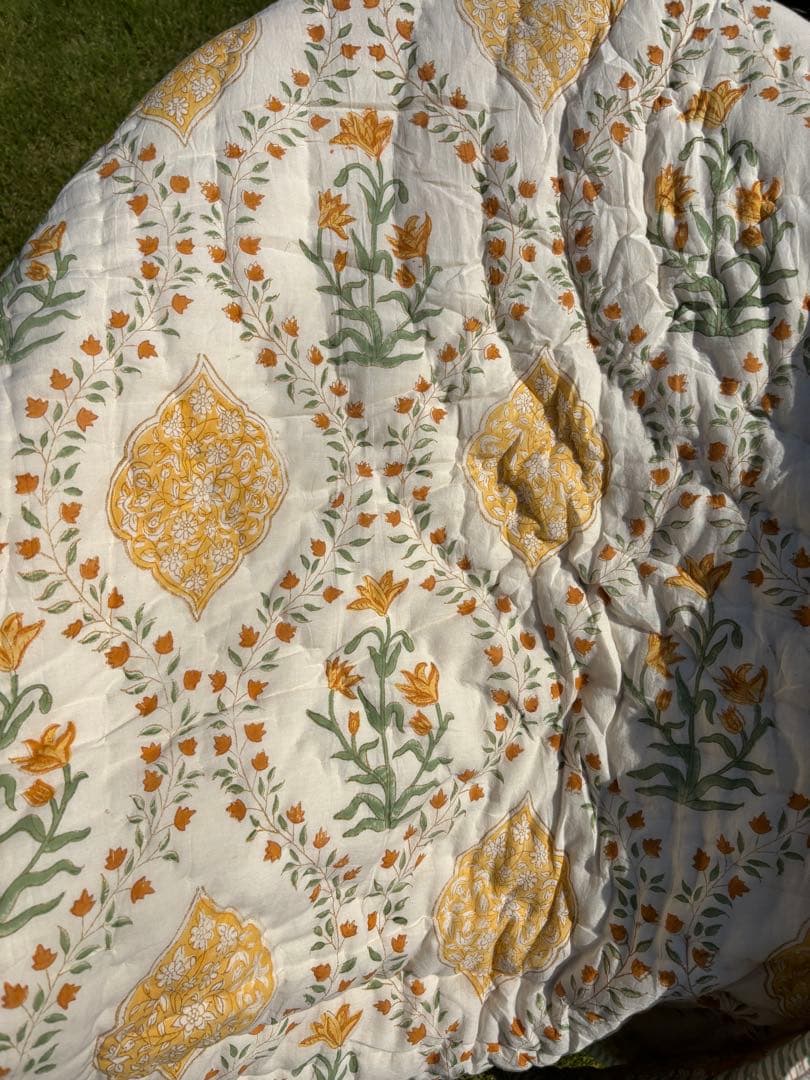 Msizeブロックプリントキルト