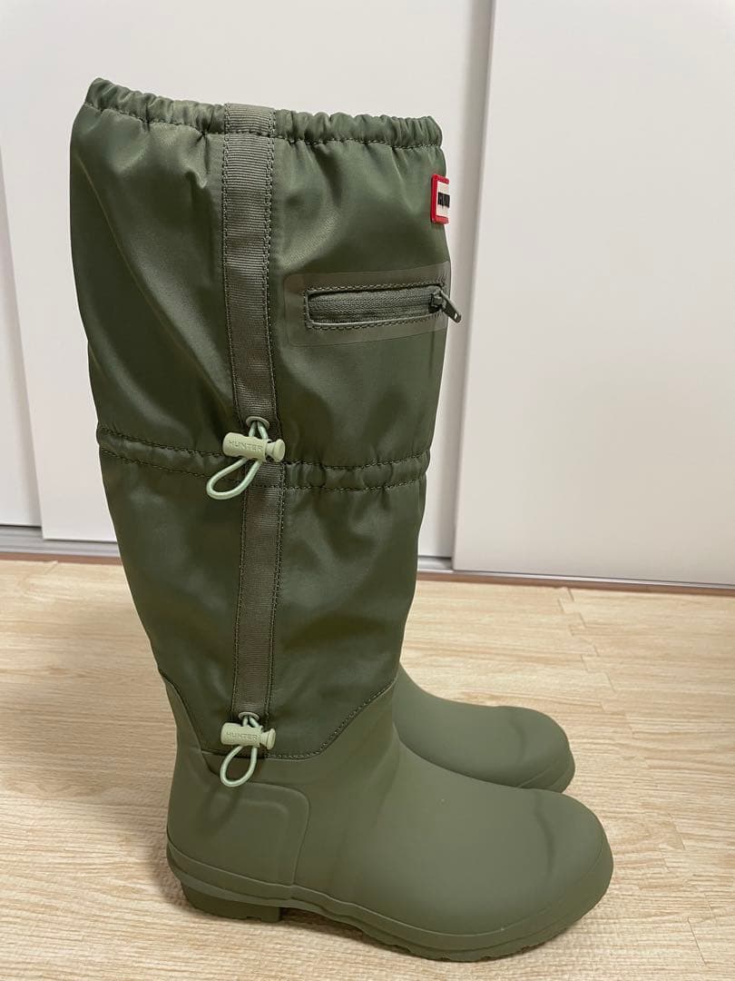 ※アザラシ※HUNTER レインブーツ　カーキ　23cm