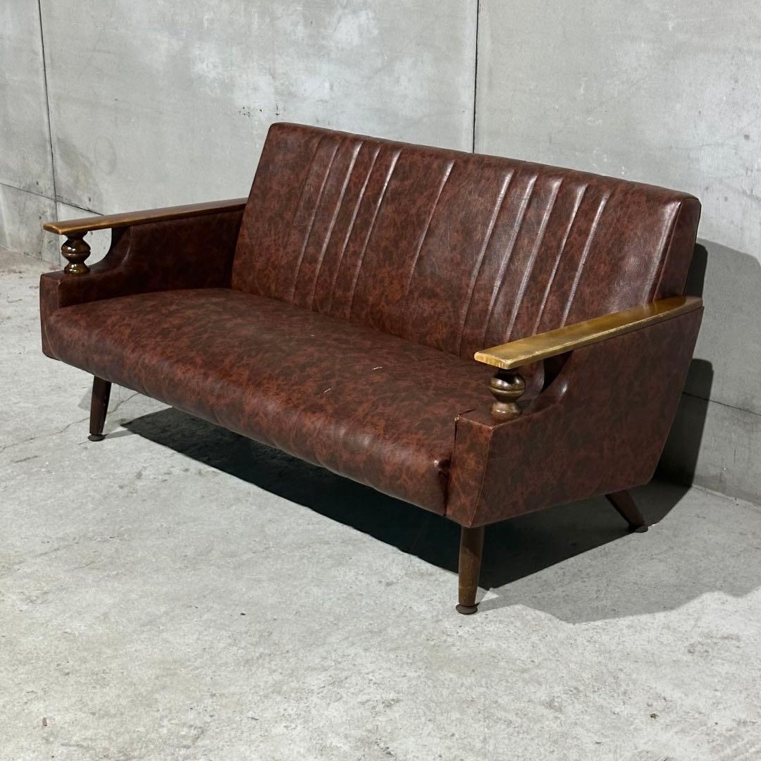 ✦1965〜1975年頃 ✦昭和ミッドセンチュリー 3人掛けソファー/ 日本製